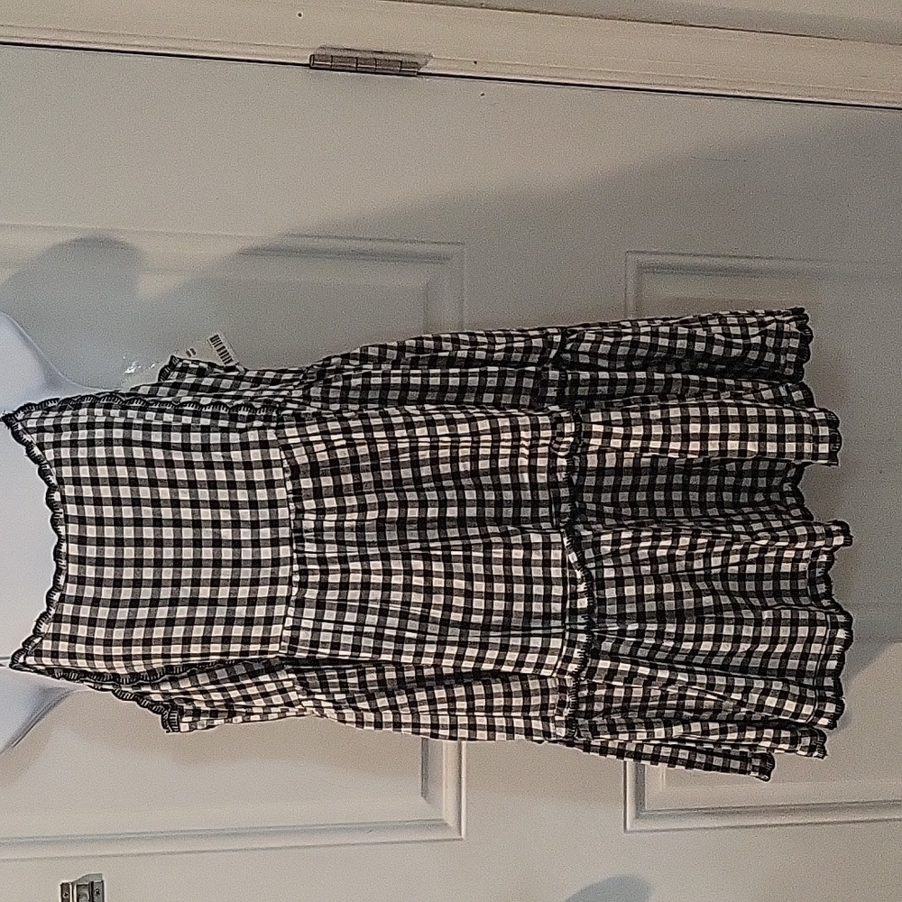 Nwt Black and White Gingham Mini Dress.